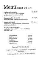 Bösch menu