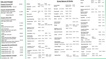 Happy Mouth Organics menu