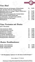 Restaurant - Metzgerei Ochsen menu