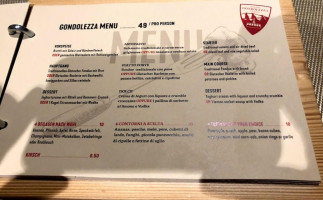 Restaurant Gondolezza menu