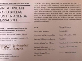 Landgasthof Roderis menu