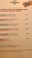 Leopold Steakhouse menu