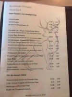 Restaurant Hirschen menu