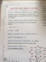 Butter Cafe menu