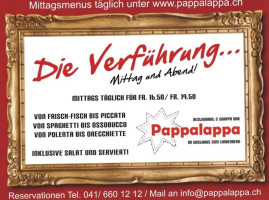 Restaurant PAPPALAPPA menu