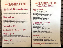 Santa Fe menu