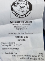 Mr. Cool Ice Cream outside