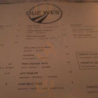 Due West menu