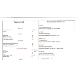 Fashion Cafe menu