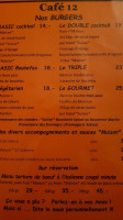 Café 12 menu