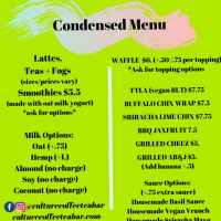 Cltre. Vegan Joint menu