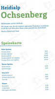 Heidihütte menu