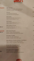 Marco's Pasta menu