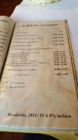 Grotto Bundi-Romelli menu