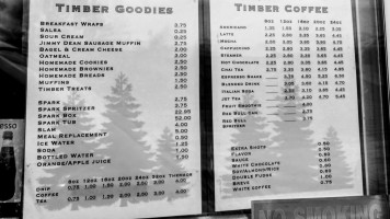 Timber Expresso menu