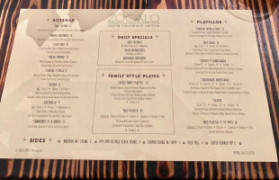 Zócalo menu