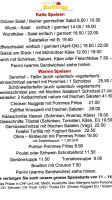 Restaurant Hulftegg menu