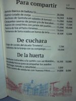 Casa Emeterio menu