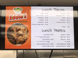 Eddie's Tacos menu