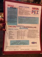 Loco Pez West Philly menu