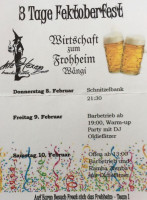 Frohheim menu