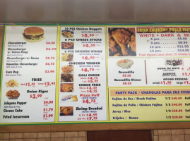 Manny's Tacos Burritos menu