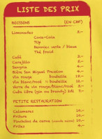 Centre Espagnol menu