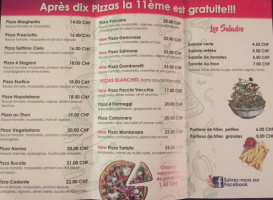 Pizza Vulcano menu