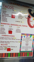 Taqueria Los Santos menu