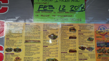 Tacos La Joya menu