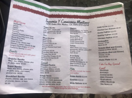 Taqueria Y Carniceria Martinez menu