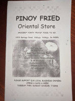 Pinoy Fried menu