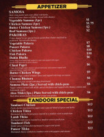 Pabla Curry House menu