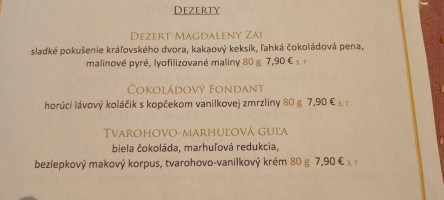 Reštaurácia Magdaleny Zai menu