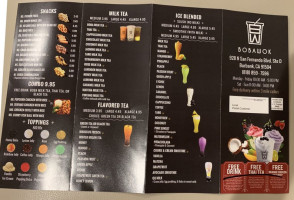 Bobawok menu