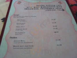 Nkechi African Cafe menu