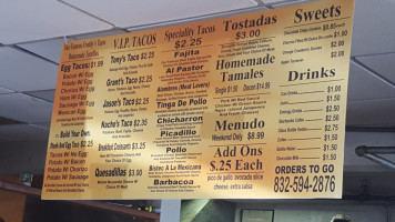 Freddy's Taco Shack menu