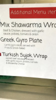 Shawarma Grill Cafe menu