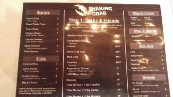 Shaking Crab menu