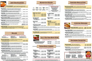 Texas Roadhouse menu