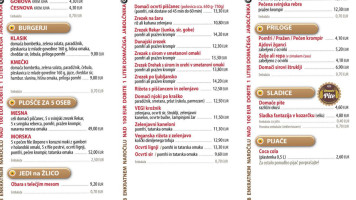 Gostilna Rekar menu