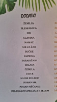 Okrepčevalnica Zanzibar menu