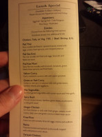 Chai's Asian Bistro menu