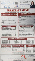 Union Diner menu