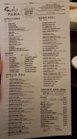 Sushi Para 88 menu