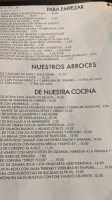 Mistela, Aguadulce menu