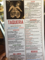 Monte Cristo Taqueria menu