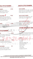 Tatsumaki Ramen Lounge menu