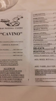 Ristorante Bar Pizzeria Cavino menu