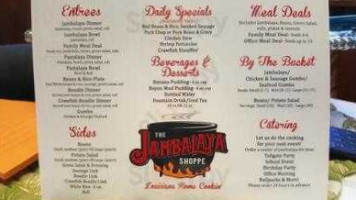 The Jambalaya Shoppe menu